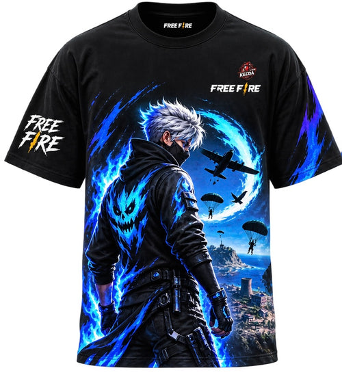 Free Fire Born To Survive – Black Gaming T-Shirt